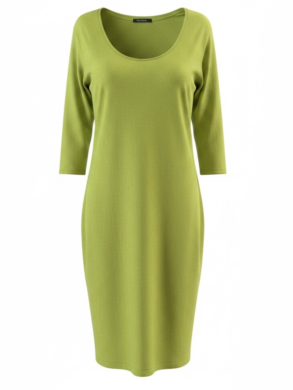New York & Company Bright Lime Green Midi Dress (no pockets)